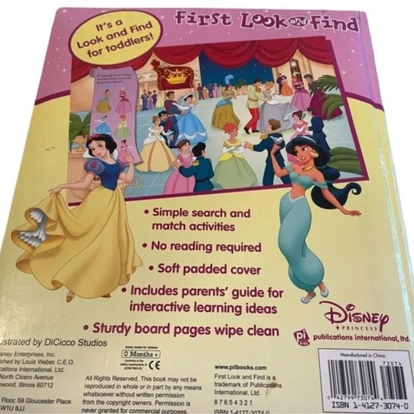 Bundle of 2 Disney Princess Magic First Look and Find for TODDLER Hard cover - Picture 2 of 6